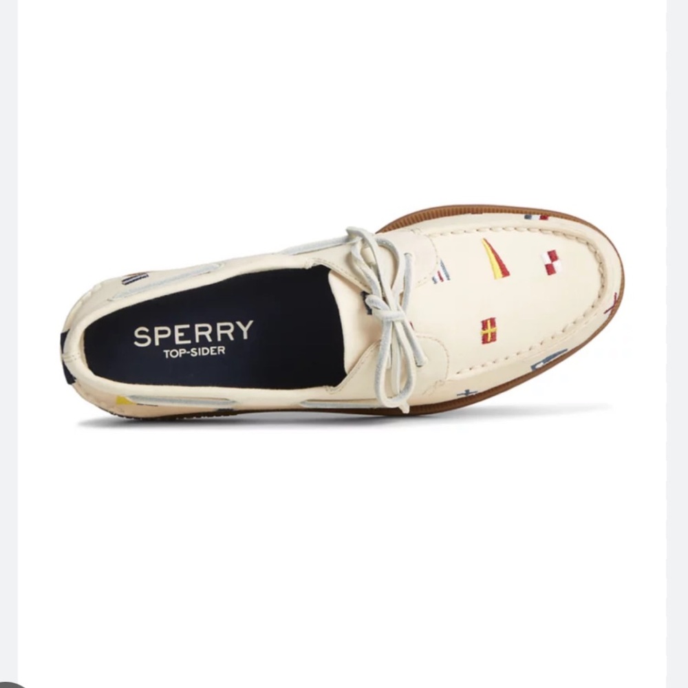 Sperry Top-Siders Authentic Original Leather Nautical Flag Men’s Size 9 New